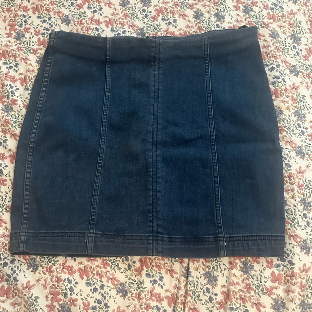 Free People Modern Femme Denim Stretch Skirt